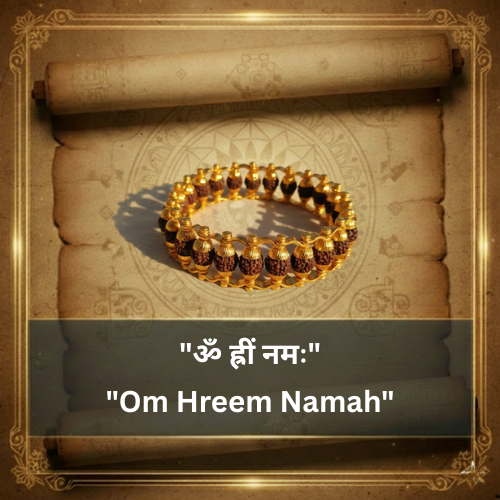 5 Mukhi Rudraksha Golden Bracelet (Shiv Kavach)