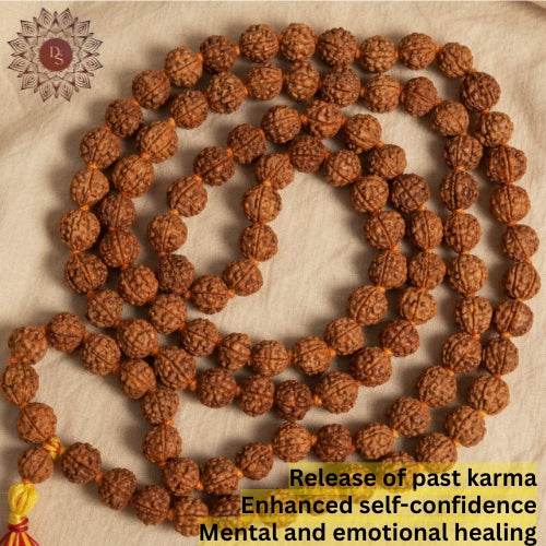 4 Mukhi Rudraksha Mala (108+1 Beads)