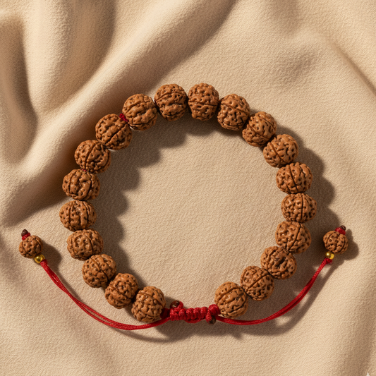 5 Mukhi Rudraksha Bracelet (Red Dhaga)