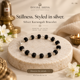 Silver Karungali Bracelet