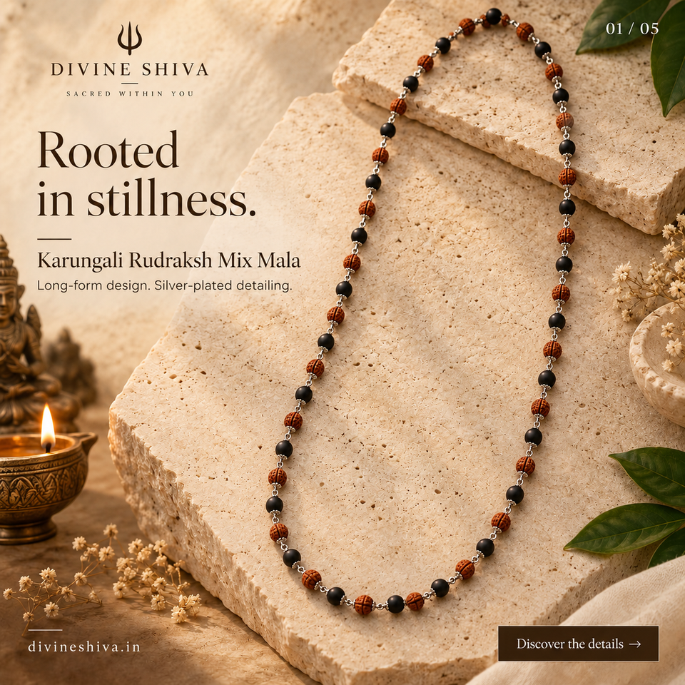 Karungali Rudraksh Mix Mala