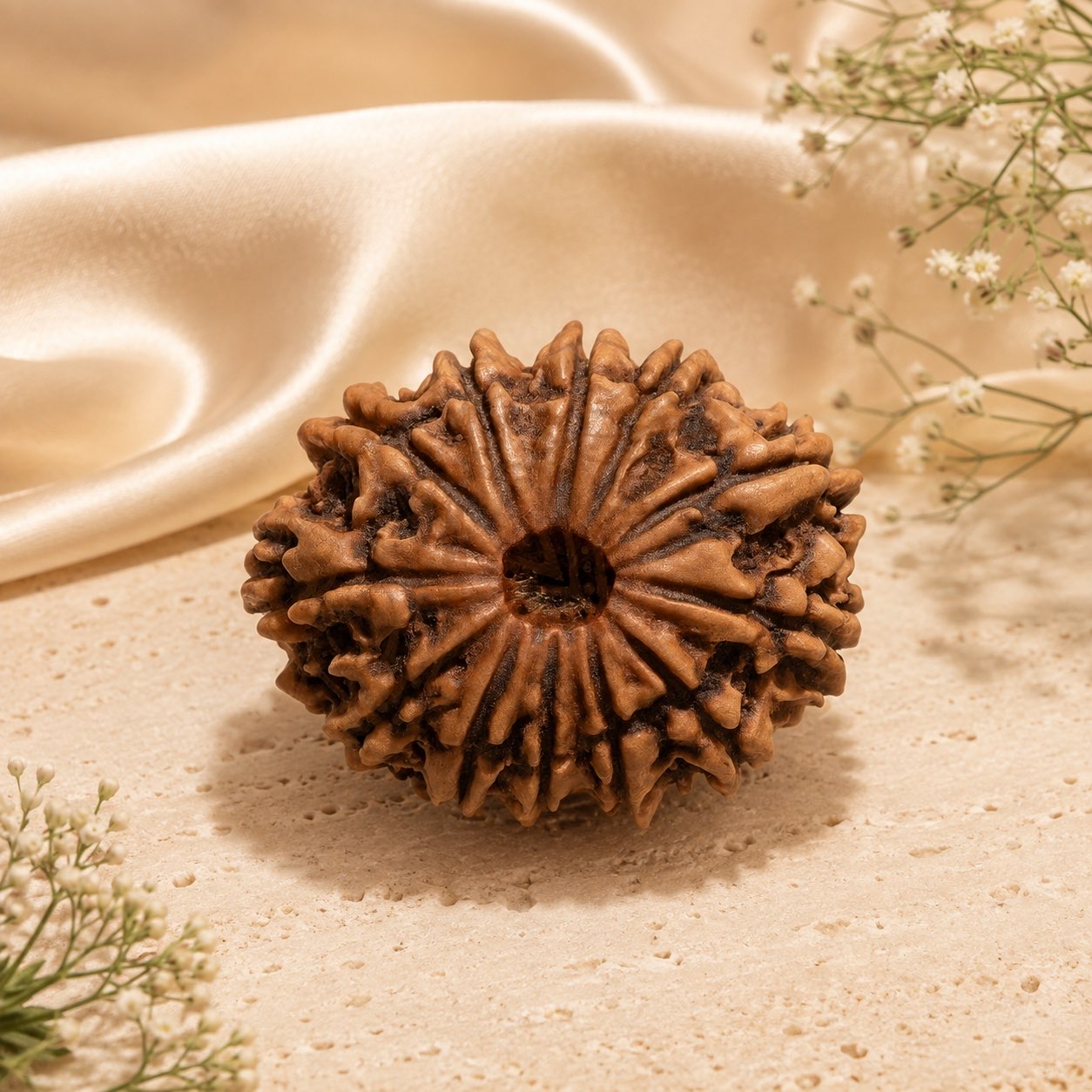 12 Mukhi Rudraksha Bead (Nepali) front view